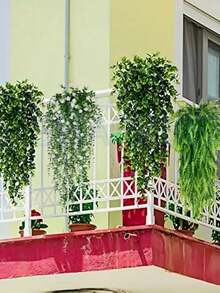 1 Peça Simulação de Plantas Verdes, Samambaias Artificiais, Trepadeira Suspensa, Decoração de Parede de Plantas Verdes, Adequado para Jardins Externos, Casamentos, Festivais, Paredes de Corredores e Decoração da Porta da Frente, Produtos de Decoração de Plantas de Algas Verdes Internos e Externos