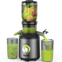Syvio 3 Speed Centrifugal Juicer, Maximum Nutrient Retention Easy To Clean, Compact Design Suitable For Home Kitchens - Suitable For Fruits And Vegetables - The Ideal Choice For Health-Conscious Individuals And Fresh Juice Lovers, 301 Stainless Steel - Black - View 1