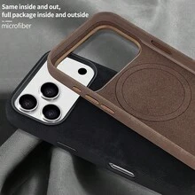 VIETAO 奢华磁吸式纯色纹理基础款手机壳，兼容 17 Air Pro Max 16 15 14 13 17 Pro，高品质磁吸充电设计，也适用于 Galaxy S25 S24 Ultra 手机，专业礼品之选。 - 棕色 - 查看 9