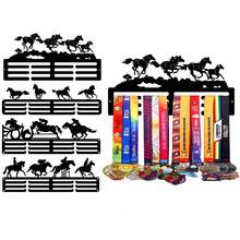 1pc Equestrian Competition Medal Display Rack, Metal Wall Decor Storage Rack, Athlete Gift