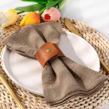 12pcs Solid Color Handmade Washable Reusable Napkins, 42*42cm/16.5*16.5inch, Suitable For Weddings, Outdoor Events, Party, Cafe, Fine Dining, Hotel, Food Photography, Daily Use