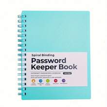 A6 Mini Password Book With A-Z Letter Labels And Password Strength Indicator - Spiral Binding Security Lock Mechanism (Keyless) - Portable Password Manager For Internet Logins, User Names, And Computer Passwords - Ideal For Home, Office, And Travel - 灰色的 - 查看 8
