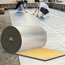 20mm Thick High Density Self-Adhesive Fireproof Insulation Foam Roll - 78.74" X 19.69" Flame Retardant Aluminum Foil, For Sound & Heat Insulation, Flexible & Durable Building Material | Easy Install Insulation | Self-Adhesive Foam, Wall Insulation Foam Board