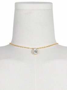 1pc Elegant Sexy Raindrop Chain Backless Necklace, Suitable For Women Any Occasion - Vàng 2 - Xem 3