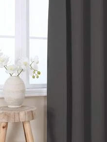 VEHEDE Set da 2 pezzi di tende termoisolanti, termoregolanti e protettive dal sole di colore grigio scuro, lunghezza 175 cm per la camera da letto e tende oscuranti perforate per il soggiorno - Dunkelgrau - Visualizzare 7