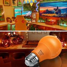 Kasotile LED Colored Light Bulbs,A60 9Watts (60W Equivalent),E26 Standard Medium Base, Non-Dimmable For Wedding Halloween Christmas Party Bar Decor And Photographyscene(2 Packs)