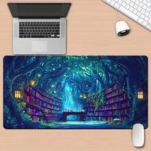 1 Piece, Magical Forest Library Path HD Printed Desk Mat, Multifunctional XXL Mouse Pad, Keyboard Gaming Mat, Office Computer PC Gamer Desk Mat, Rubber, Ideal Gift For Family And Friends, Desktop Mouse Pad - 60 x 30 cm (23,6 x 11,8 inch) - Xem 1