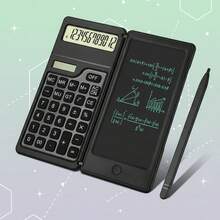 Scientific Calculator With Notepad, Foldable 10-Digit LCD Display, Portable With Erasable Writing Board, Ideal For Middle And High School Students