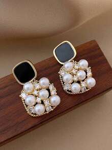 Andkiss Faux Pearl Decor Drop Earrings - Nhiều màu - Xem 2