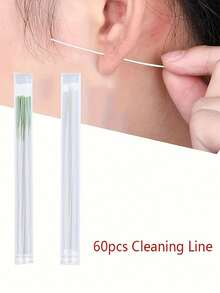 60 szt. drucików do czyszczenia uszu, zestaw do czyszczenia uszu z płynem ziołowym, żyłka do czyszczenia uszu, zestaw narzędzi do pielęgnacji uszu z nicią dentystyczną, jednorazowe narzędzie do czyszczenia uszu, narzędzie do czyszczenia uszu z woskowiny do domu, salon, sypialnia, łazienka, wystrój domu, akcesoria podróżne, wesele, impreza, urodziny, prezenty dla mężczyzn, mama, tata, przyjaciele, Nowy Rok, akcesoria, zabawny prezent (fioletowy), szkoła, powrót do szkoły, podróże, niezbędne rzeczy w podróży, niezbędne rzeczy w domu, środek do czyszczenia uszu