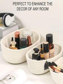 Small Storage Cotton Rope Woven Basket Gift Closet Storage Basket Gift Basket For Easter Decoration Storage Box Suitable For Living Room And Bedroom