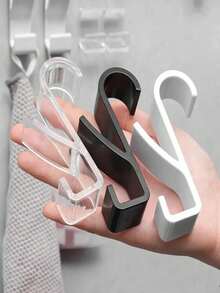 1/2/3 Pieces Of Convenient S-Shaped Hooks, Anti-Slip And Heat-Resistant Cooling Multi-Functional Clothes Hangers, No Need To Drill For Installation Of Bath Towel / Clothing / Sock Storage Accessories, Bathroom Towel Hook - Easy-To-Install Cooling Track Clamp, Used For Heating Towels