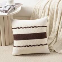 1 Stück Bohemien Kissenbezug, weicher grüner Landhausstil dekorativer Sofakissenbezug, grau-grüner Zierkissenbezug für Sofa, Bett, Wohnzimmer Heimdekoration - Braun - Übersicht 3