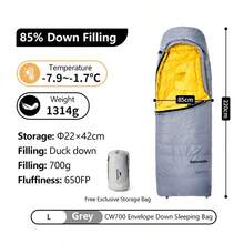 Naturehike Kantong Tidur Bulu Angsa 5-8°C, Cocok untuk Musim Gugur/Musim Dingin, Kantong Tidur Tahan Air Ultra Ringan Nilon 20D, 400g Bulu Angsa 650FP - A - View 17