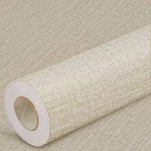 1 Roll Linen Series Peel And Stick Wallpaper, Easy To Apply Without Glue, Customizable Arrangement, Suitable For Bedroom, Living Room, TV Background, Tabletop, Cabinet, Outdoor Garden Renovation, Holiday Decor