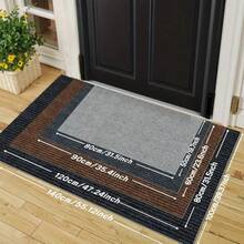 Non-Slip Absorbent Doormat - Machine Washable Ultra-Thin Doormat, Indoor/Outdoor Entrance Mat - Polyester Fiber Home Decor Carpet, Suitable For Living Room, Kitchen, Patio, Front Door, Mat, Doormat, Indoor Outdoor Mat, Kitchen Mat - Multicolor - View 3