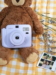popoto Popoto Instant Camera Bundle With Instant Mini Films, One-Touch Operation, Selfie Mirror, Retro Design,For Beginners, Features A Built-In Flash, A Center-Axis Viewfinder, And Develops Photos In 30 Seconds, With 10 Instant Mini Films.(Not Include Battery)