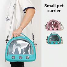1PC Small Pet Travel Bag For Hamsters, Breathable And Comfortable, With Visibility, Single-Shoulder Design, Suitable For Transporting Small Pets Like Parrots, With A Handle For Carrying. - Multicolor - View 1