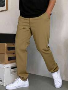 Pantalón gabardina hombre 334 – Kaki, Gris Oxford y Negro loneta de alta calidad, con pretina forrada y vivos traseros funcionales. Diseño elegante y resistente, ideal para ocasiones casuales o formales. - Caqui - Ver 3