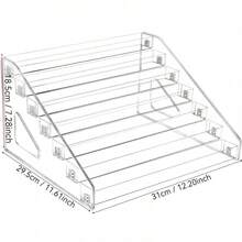 1pc 7-Tier Clear Acrylic Display Stand - Suitable For Diecast Toy Cars, Nail Polish, Collectibles, Mini Figurines, Office Supplies And Cosmetics, Easy To Assemble, Durable Plastic Organizer