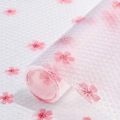 1Roll Cherry Blossom Pattern Thickened Shelf Liner For Kitchen Cabinets Non-Adhesive Drawer Liner Non-Slip Cupboard Liner Washable EVA Refrigerator Liner Easy To Cut Fridge Mat.,Spring Summer Picks,Brides Maid Gifts,Room,Bedroom Decor,Beach,Travel,For Men,For Women,Vacation,Cute Stuff,Mother's Day Gift,Bedroom Decor,Garden,Kitchen Decor,Summer,Beach,Travel Essentials,Room Decor,Squishy,Graduation