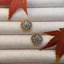 2pcs Bohemian Style Zinc Alloy Earrings, Suitable For Women, Wedding, Party, Holiday Gift, Party Outfit And Daily Wear