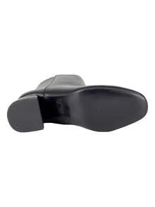 Botin Negro Mujer Tacón Vestir Confortable  Moda Otoño Invierno Diseño Elegante - Negro - Ver 2