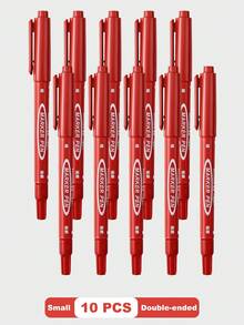 10 PIEZAS de rotuladores profesionales de doble punta de secado rápido a base de aceite, punta fina y biselada, de doble extremo, a base de aceite, resistentes al agua, resistentes a la decoloración, de bajo olor, sin traspaso