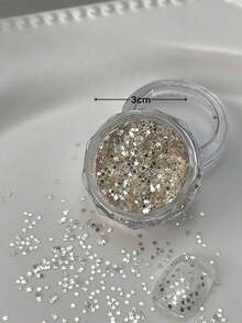 1/4 piezas Decoraciones de arte de uñas con mini estrellas de glitter dorado y plateado holográfico de 1 mm, para decoración de uñas, diseño de joyería de uñas de estilo japonés minimalista y lindo, 4 opciones de color, adecuado para salones de uñas y suministros de uñas - Multicolor - Ver 7