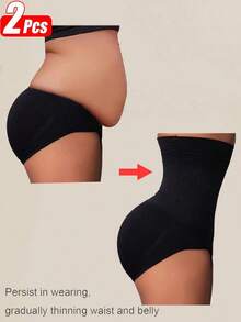 1 Pcs High Waist Contorl Tummy Panties Seamless Women's Shapewear Body Shaper Waist Trainer Slimming Falt Belt Sheath Woman Shaping Panty Ladies Briefs Underwear - Nhiều màu - Xem 5