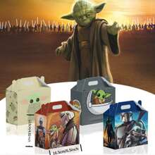 Star Wars 星球大战主题生日派对糖果盒糖果包装纸盒喇叭盒礼盒乳胶气球蛋糕插页易拉宝套装生日派对装饰用品 - 彩色 - 查看 5