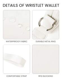 Women's Wristlet Wallet, NylonQuilted Wristlet Wallet For Women – Compact & Stylish Purse With Detachable Wristlet Strap, Zipper Closure, Multiple Card Slots, Keychain Holder & Phone Organizer – Ideal For Travel, Shopping, Daily Errands & Night Out - 白色 - 查看 5