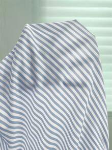 VIVINA 女士春夏时尚休闲简约针织条纹圆领长袖基础款T恤，适合外出、睡衣、派对、情人节、室内/居家聚会、夏季穿着 - 藍色 - 查看 5