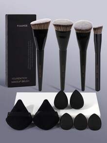 MAANGE 4/11/16pcs Professional Face Makeup Brush Set Box With Foundation Brush Blush Brush Loose Powder Brush Contour Brush Highlighter Brush Eyeshadow Brush Concealer Brush Makeup Tools Gift For Women & Girl Travel Makeup Brush Set