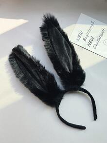 1 szt. Uroczy i słodki dodatek do włosów na imprezę - pluszowa opaska z uszami króliczka, pluszowa długa opaska z uszami królika, nakrycie głowy, opaska na głowę, sukienka damska, cosplay, lolita, cosplay, akcesoria do włosów - A - Zobacz 15