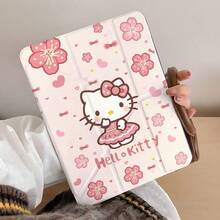 1 件 Sanrio Hello Kitty 粉色樱花 iPad 保护套，温和可爱设计，Y 型折叠高透明亚克力平板电脑保护套，适用于 11 英寸 iPad Pro M4/13 英寸 iPad Pro M4/iPad 第 10 代/MatePad Pro/Pad 5/6，一体式 PU 皮革，带自动睡眠/唤醒功能，防震防刮屏幕保护膜，带笔槽和防弯曲设计。 - 彩色 - 查看 9