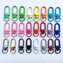 30 piezas/20 piezas/10 piezas/5 piezas Mosquetón de metal, Clip giratorio para llavero, Accesorios para hacer llaveros DIY, Conector para hacer joyas