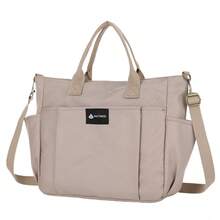 Multineos Comercial Large Crossbody Nylon Women's Bag For Men For Work And Study - 卡其色 - 查看 3