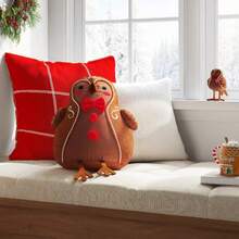 Almohada de amigos emplumados navideños - Pan de jengibre - Ver 2