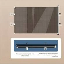 Tutores de pets, não percam! Portão telescópico para pets, separador anti-pulo de confiança total, funciona para gatos e cães. - Preto - Visão 3