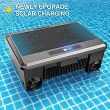 INSE Cordless Robotic Pool Cleaner, Automatic Pool Vacuum Cleaner, USB Charging / Solar Charging, Lightweight, Self-Parking, Wall Climbing, Pool Cleaner For Above Ground Pool - US A Type Plug(110-127V) - View 2