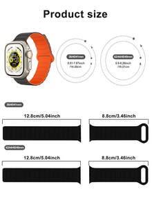 Correa magnética totalmente compatible con la banda del de 44 mm, 45 mm, 40 mm, 41 mm, 42 mm, 38 mm, 45 mm. Banda de reloj de silicona compatible con iWatch Series 10, 9, 8, 7, 6, 5, 4, 3, SE, Ultra 2, pulseras