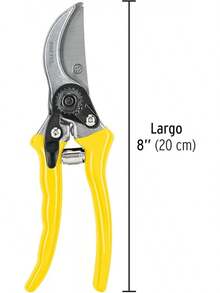 Tijeras de podar de aluminio para jardinería, tijeras de podar, hoja curva escalonada - Tijeras T-45P + Guantes GU-412 - Ver 12