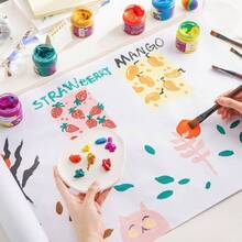 White Paper Kraft Arts Paper Roll - 17.5 Inches By 49.2 Feet 15m Wrapping Paper New Year CraftsDrawing Art PAP01WH - 白色 + 44.5 公分 x 15 公尺 [17.5 英吋 x 49.2 英尺] - 查看 6