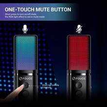 M160 USB Gaming Microphone With RGB Dynamic Color, Touch Mute Button, Headphone Jack, Tripod Shock Mount,For PC PS 5/4