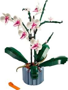 Building Block Flower Bouquet Icon, Plant Series, Orchid, Suitable For Children Over 18 Years Old, (608, Orchid) - Multicolor - View 5