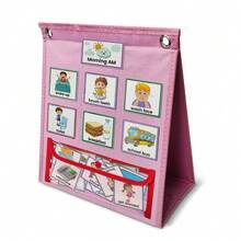 1pc Visual Schedule Calendar, Daily Work Plan, Comes With 2 Hooks And 2 Damage-Free Nails