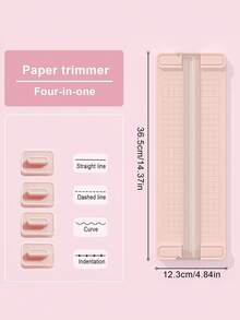 4-In-1 Paper Cutter Set, Creative Mini Multi-Functional Trimmer With 4 Blades For Students, Cutting Photos, Documents, Crafts,Back To School,School Supplies