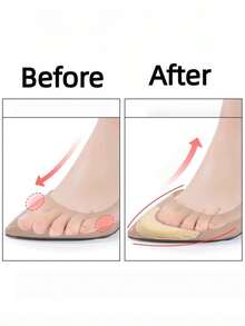 1/5 Shoe Toe Inserts, Half Size Up Insoles, Soft Forefoot Pads For Women To Make Shoes Smaller - Multicolor - View 6