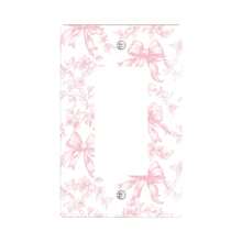 Bohemian Floral Light Switch And Outlet Covers - Decorative Electrical Socket Plates With Pink Flowers, Easy Installation No Wiring Needed, For Farmhouse, Living Room, Bathroom, Bedroom - Compatible With Single/Double Switches & Outlets, Home Decor Accents, Room Styling, Botanical Theme, Vintage Aesthetic, Durable Covers, Smooth Finish, Switchplate Covers, Switch Cover, Bohemian Decor - 1 Gang Single Rocker - 查看 2